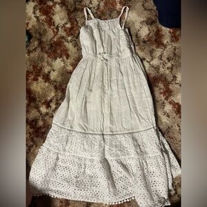 Cat & Jack White Eyelet Tiered Maxi Dress